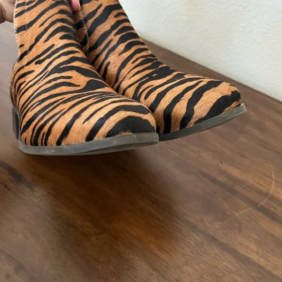 Anthropologie Matisse Pronto Tiger Print Leather Ankle Boho Boot Sz 8 - Picture 5 of 11